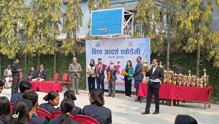 खेल प्रतियोगितामा उत्कृष्ठ बन्दै विश्व आदर्श, विजेता  विद्यार्थीलाई गर्यो सम्मान