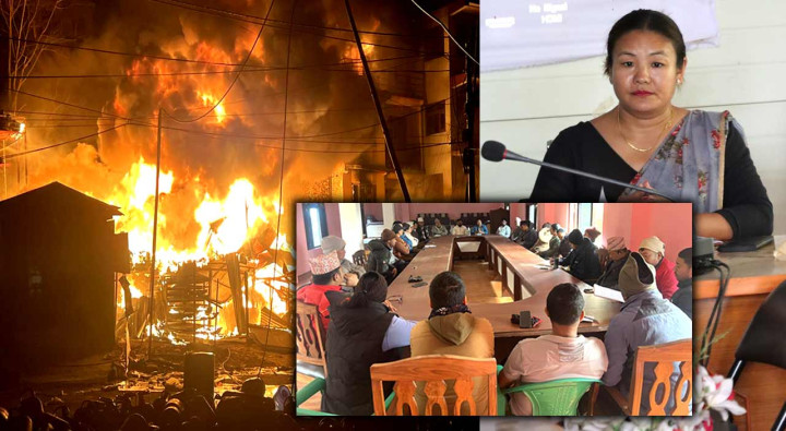 हलेसीमा आगलागी : करिब साढे ७ करोडको क्षति, मेयरले गरिन् सहयोग अपिल