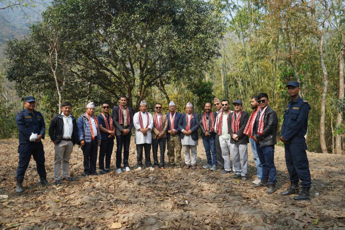 सामाजिक विकास मन्त्री पाँचकर्ण राईद्धारा खुवालुङको स्थलगत अवलोकन