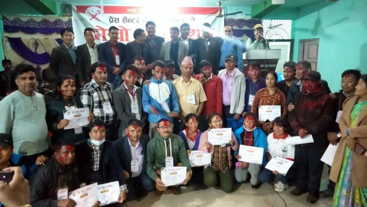 प्रेस सेन्टर नेपाल प्रदेश १ को अध्यक्षमा घिमिरे निर्विरोध