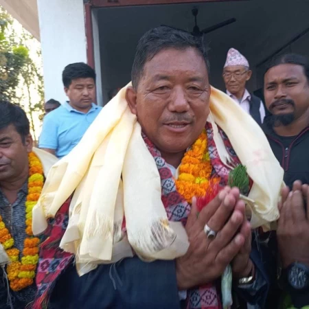 कांग्रेस अधिवेशन झापामा थेवे बिजयी